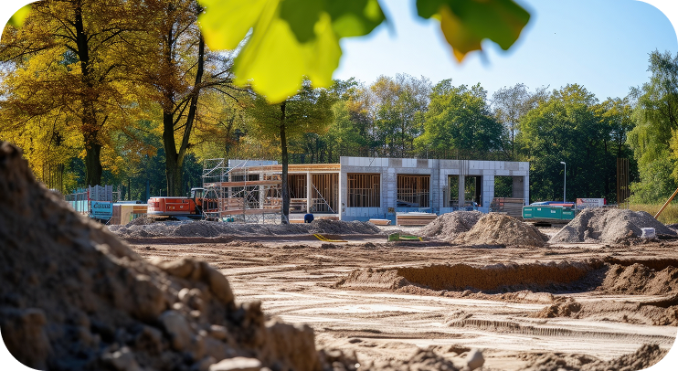 Construction site progress