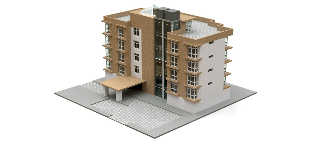Apartment Block 3D Concept view 1
