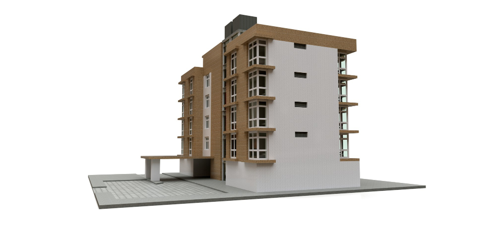 Apartment Block 3D Concept view 2