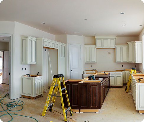 Kitchen renovation in progress